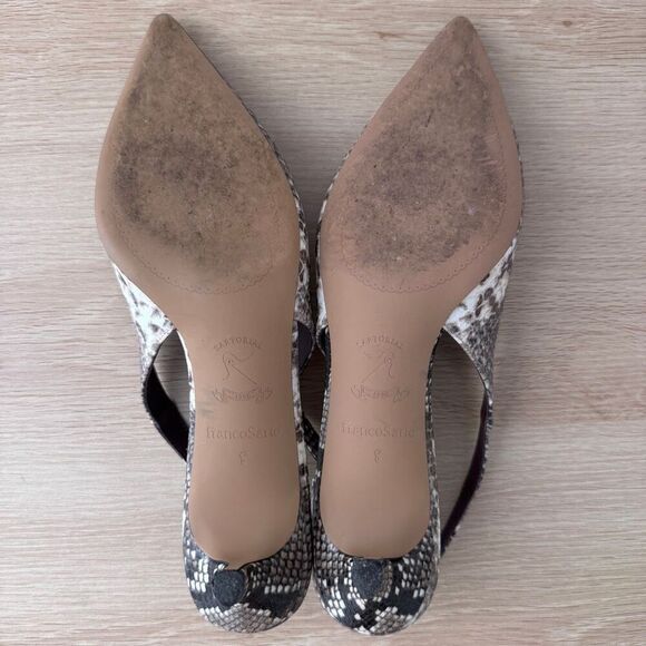 Franco Sarto Kate Slingback Pump 8 Snakeskin - Picture 10 of 11